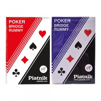 Piatnik Poker-Bridge-Rummy kortos 1 vnt. (raudonos arba mėlynos)